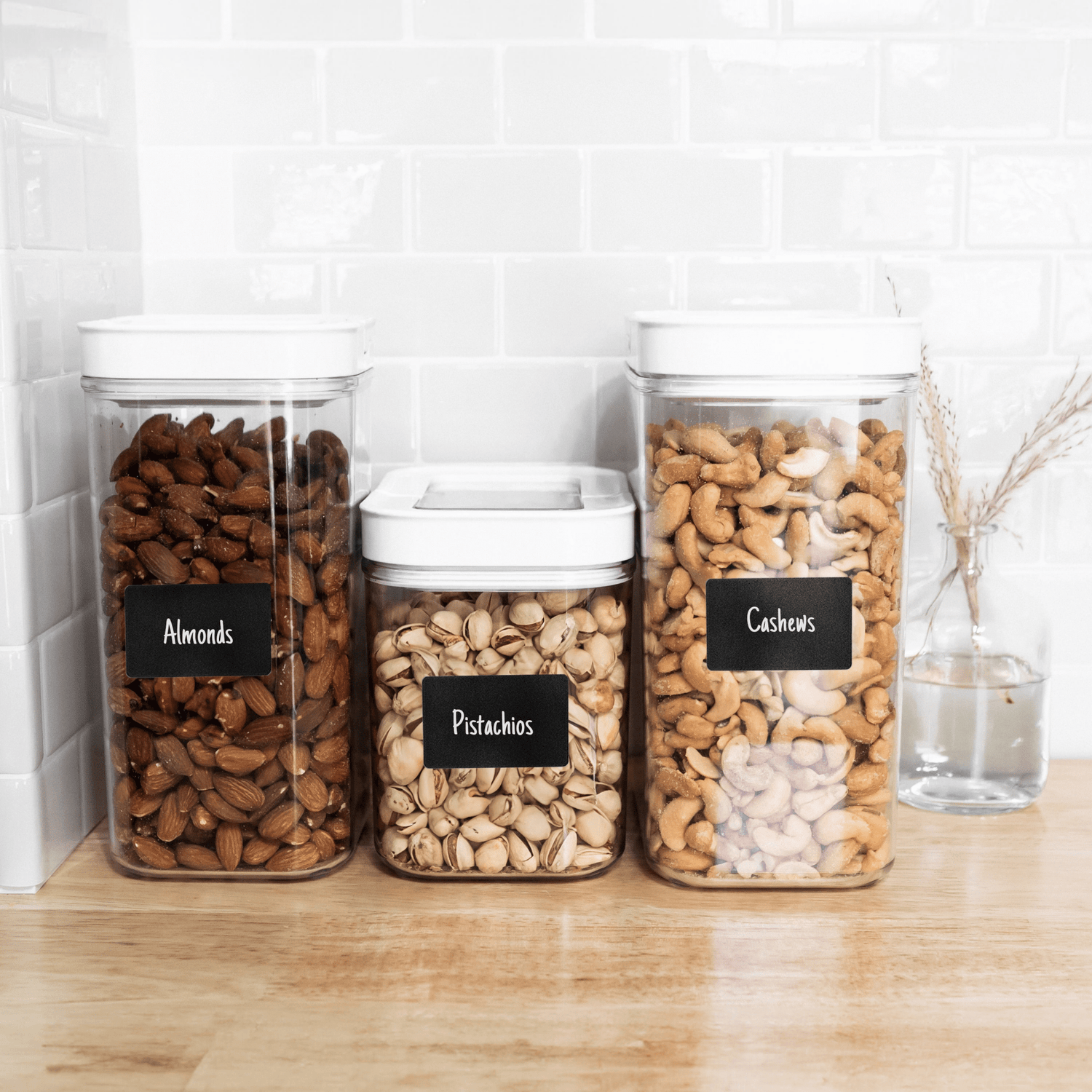 200 Chalkboard Labels with Chalk Marker - Savvy & Sorted