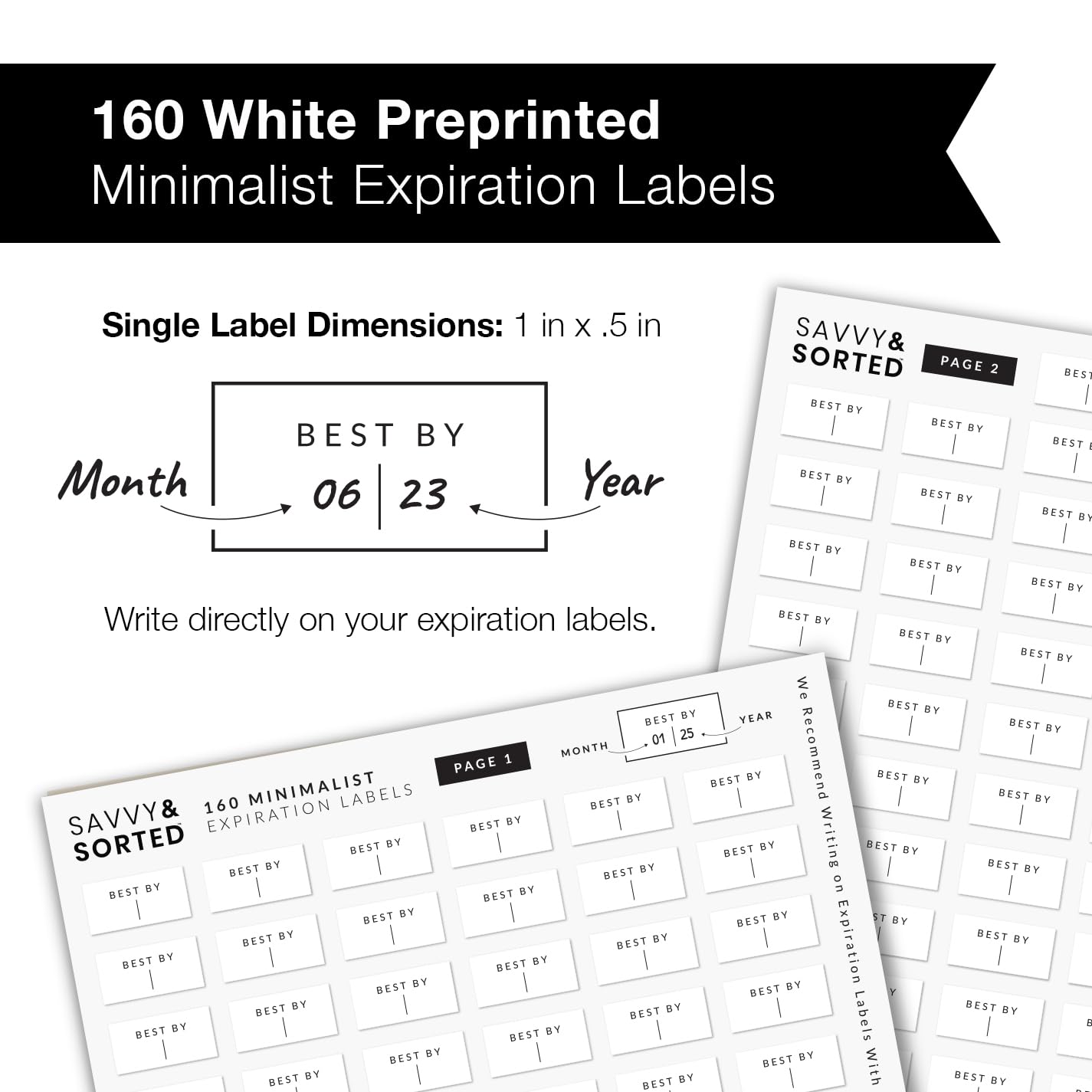 White Expiration Labels