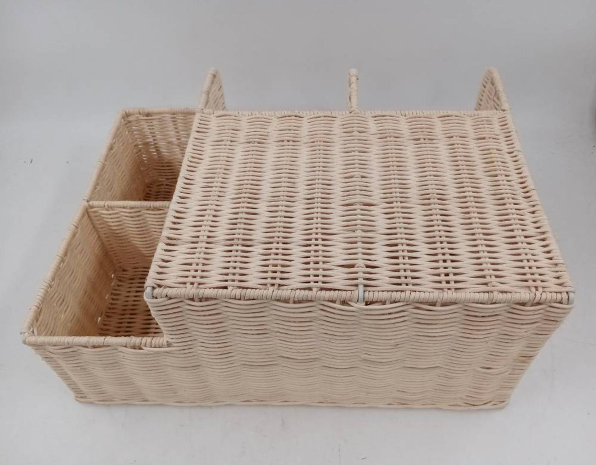 Deluxe Rattan Diaper Caddy