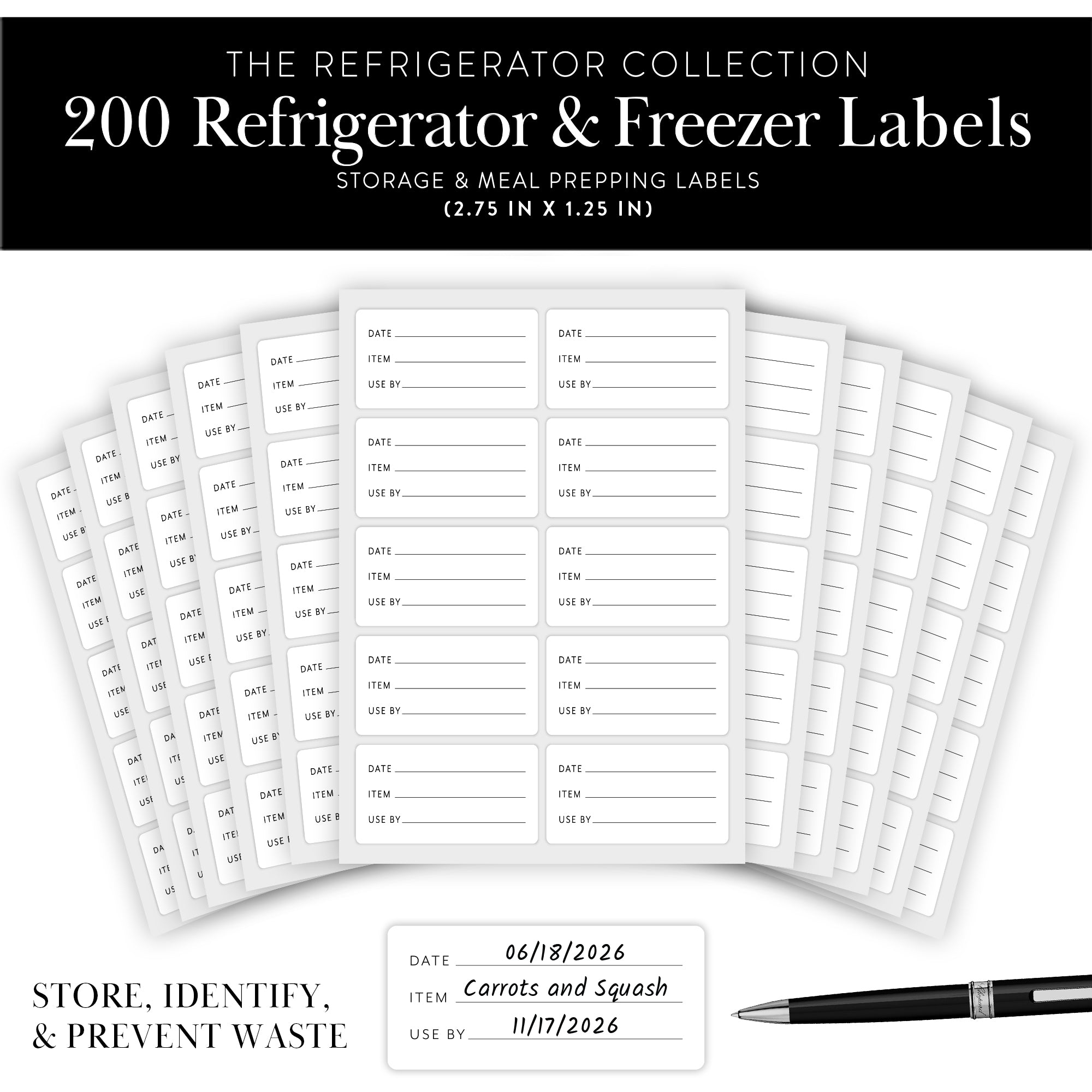 Meal Prep and Freezer Food Labels