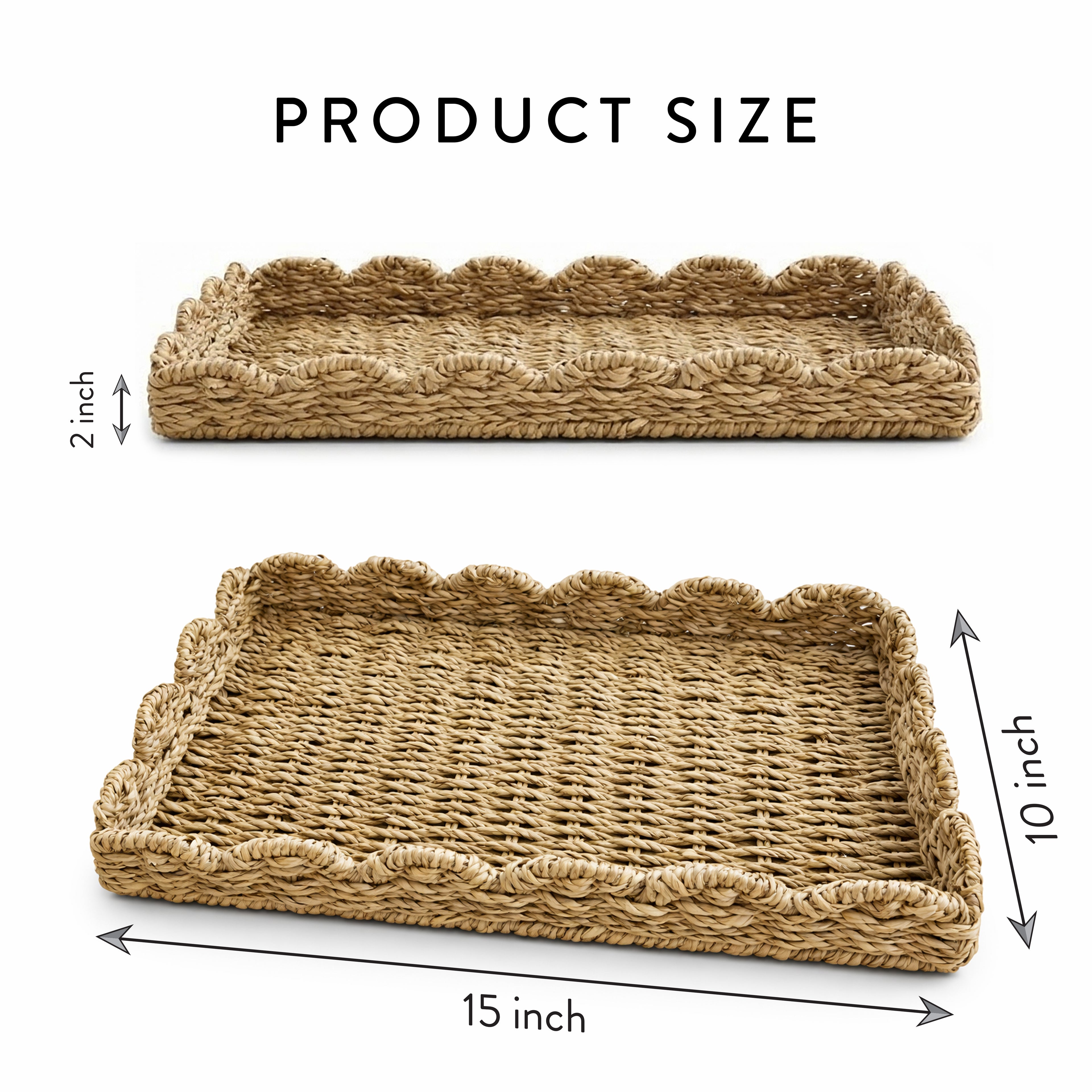 Wicker Seagrass Basket Tray