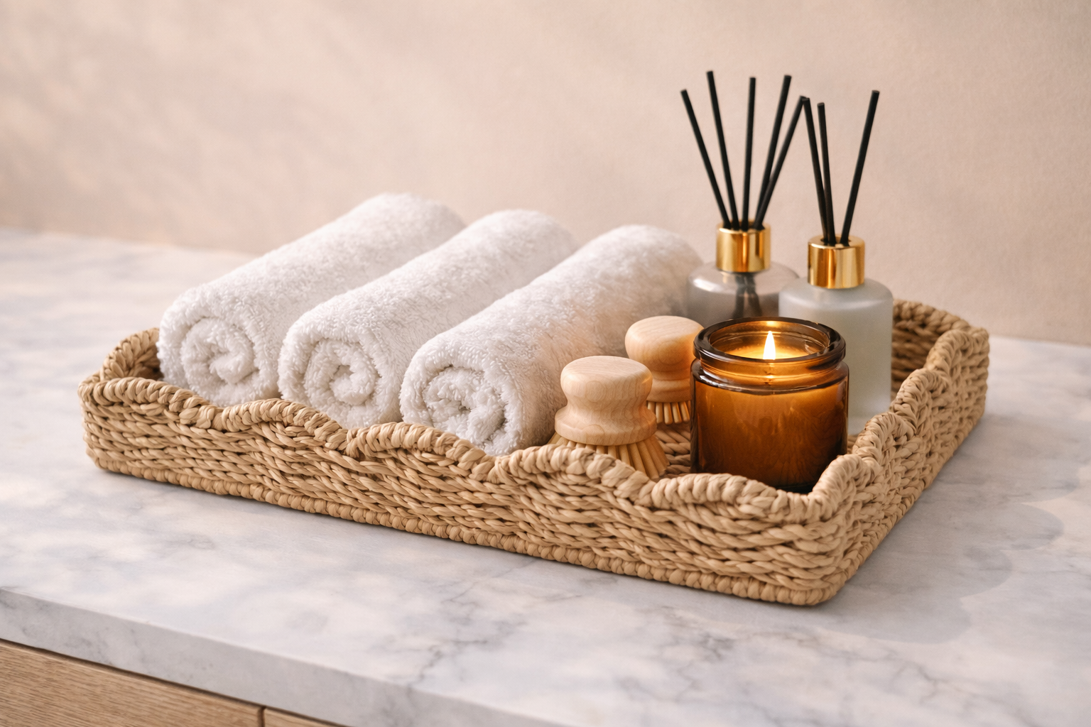 Wicker Seagrass Basket Tray