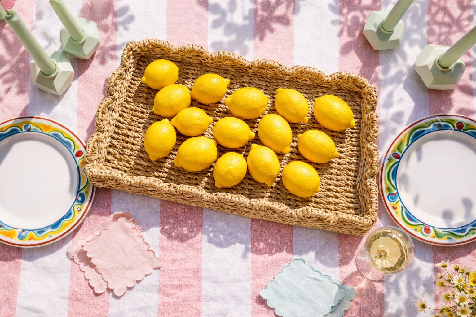 Wicker Seagrass Basket Tray