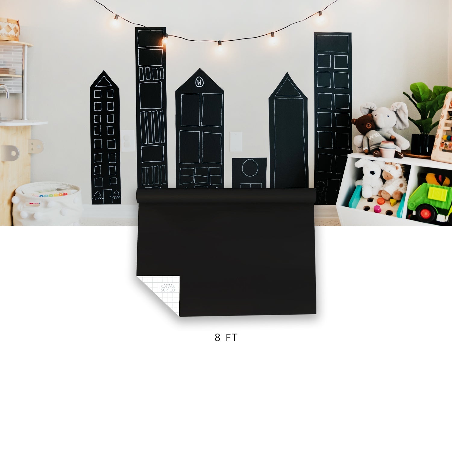 Black Chalkboard Contact Paper Roll - Savvy & Sorted