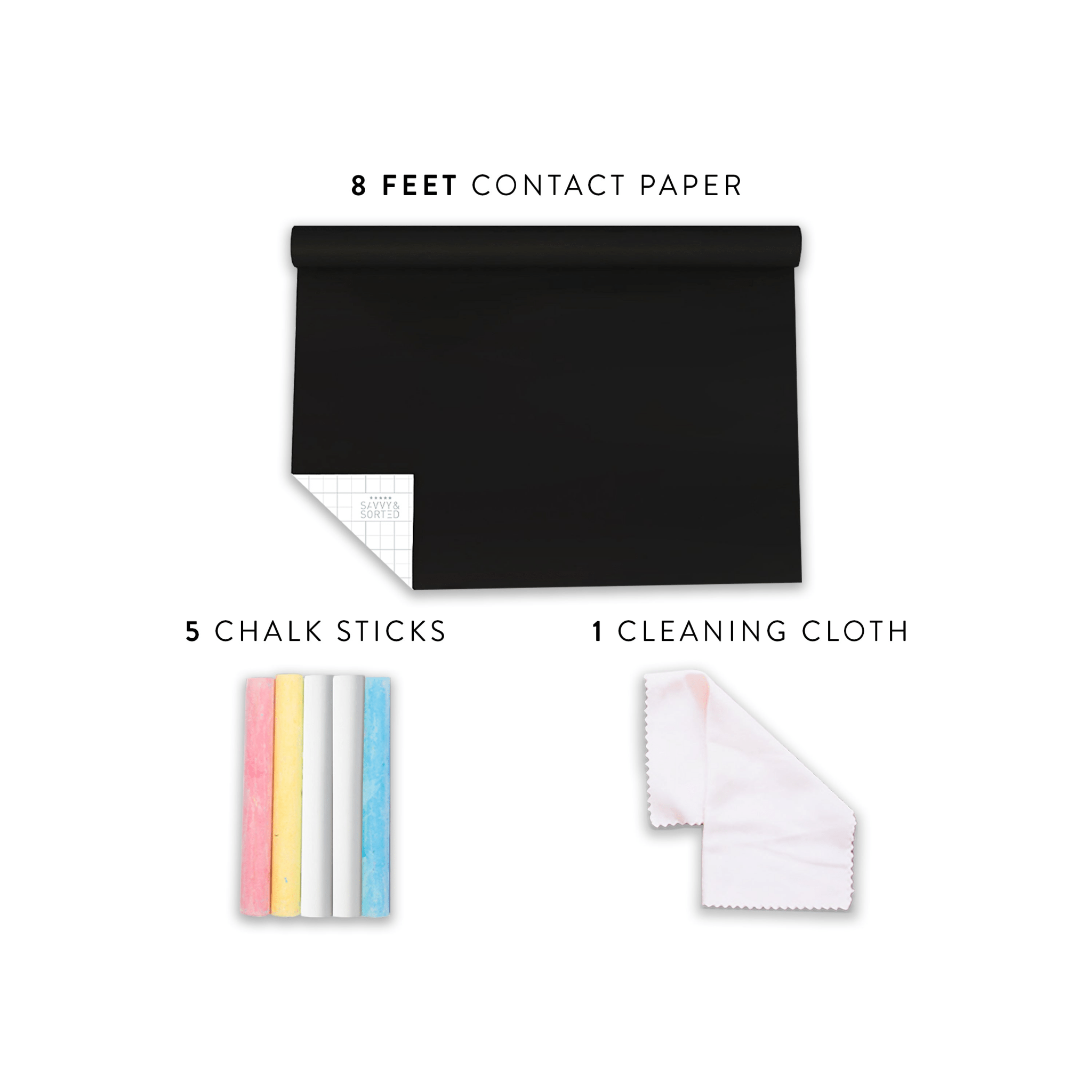 Black Chalkboard Contact Paper Roll - Savvy & Sorted