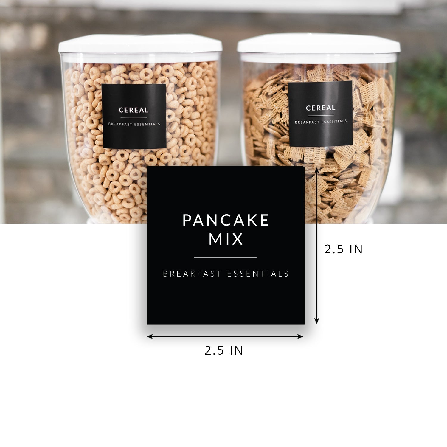 Black Minimalist Pantry Labels - Savvy & Sorted