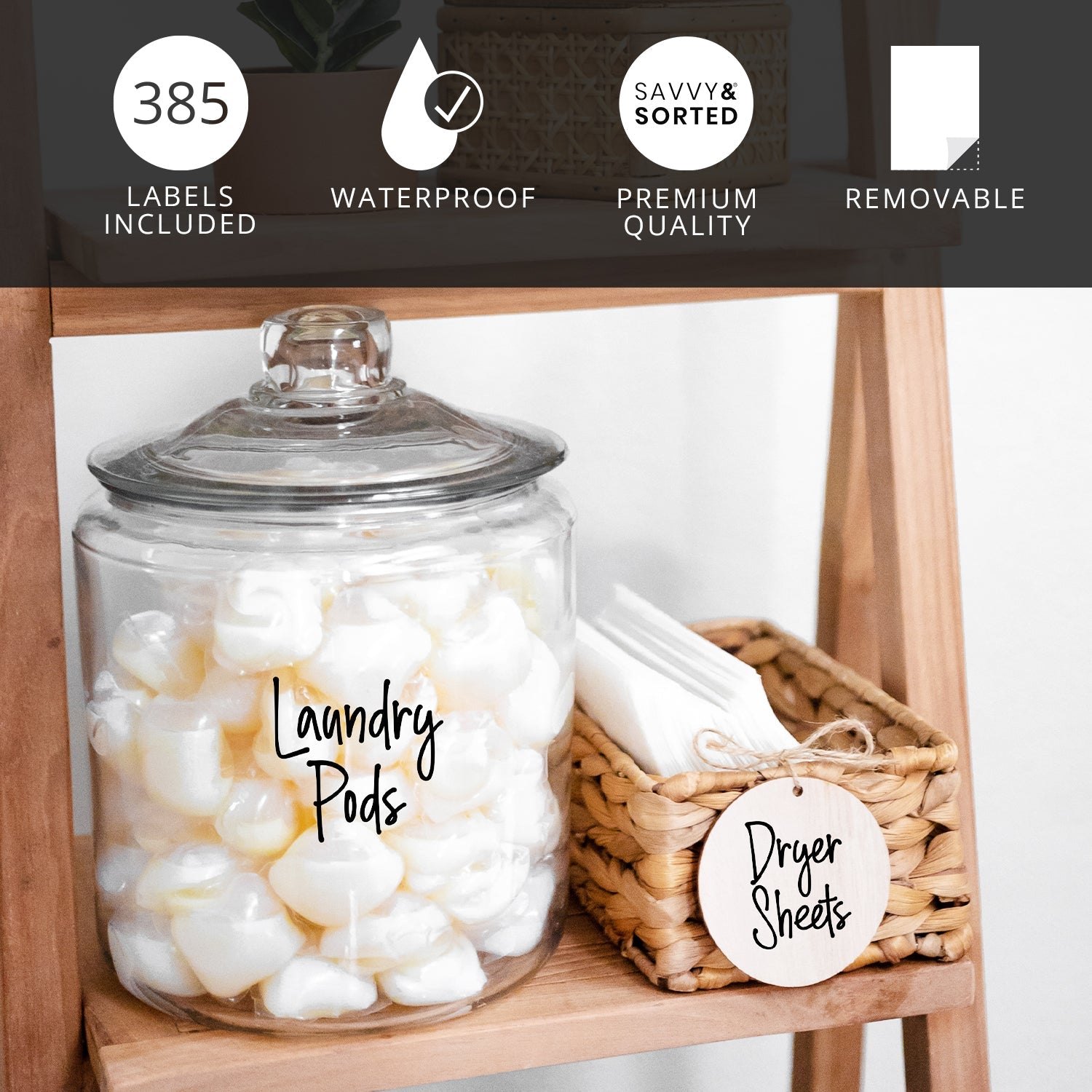 Black Script Home and Pantry Labels - Savvy & Sorted