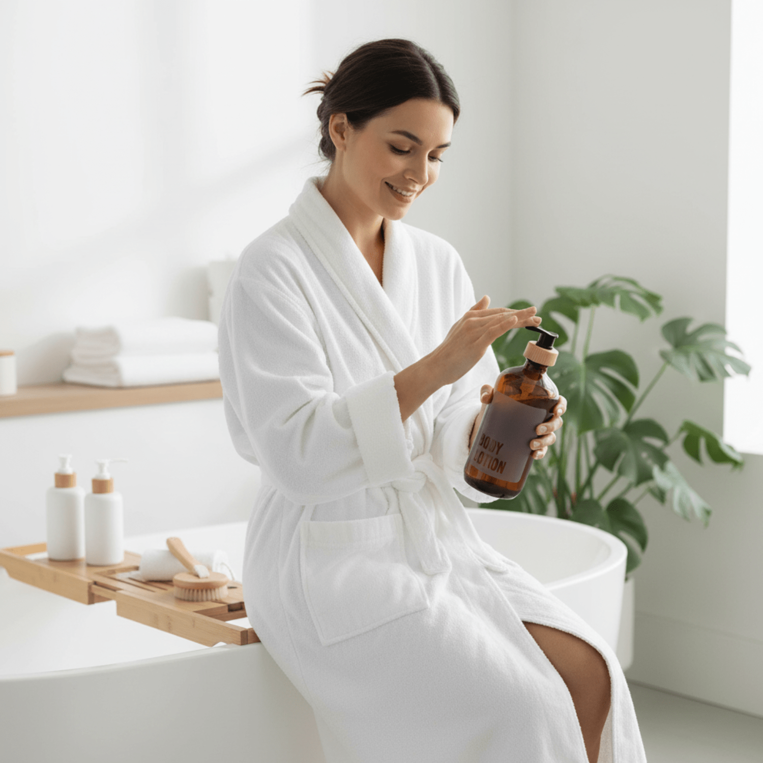 Body Lotion Glass Amber Bottle 500ml - Savvy & Sorted