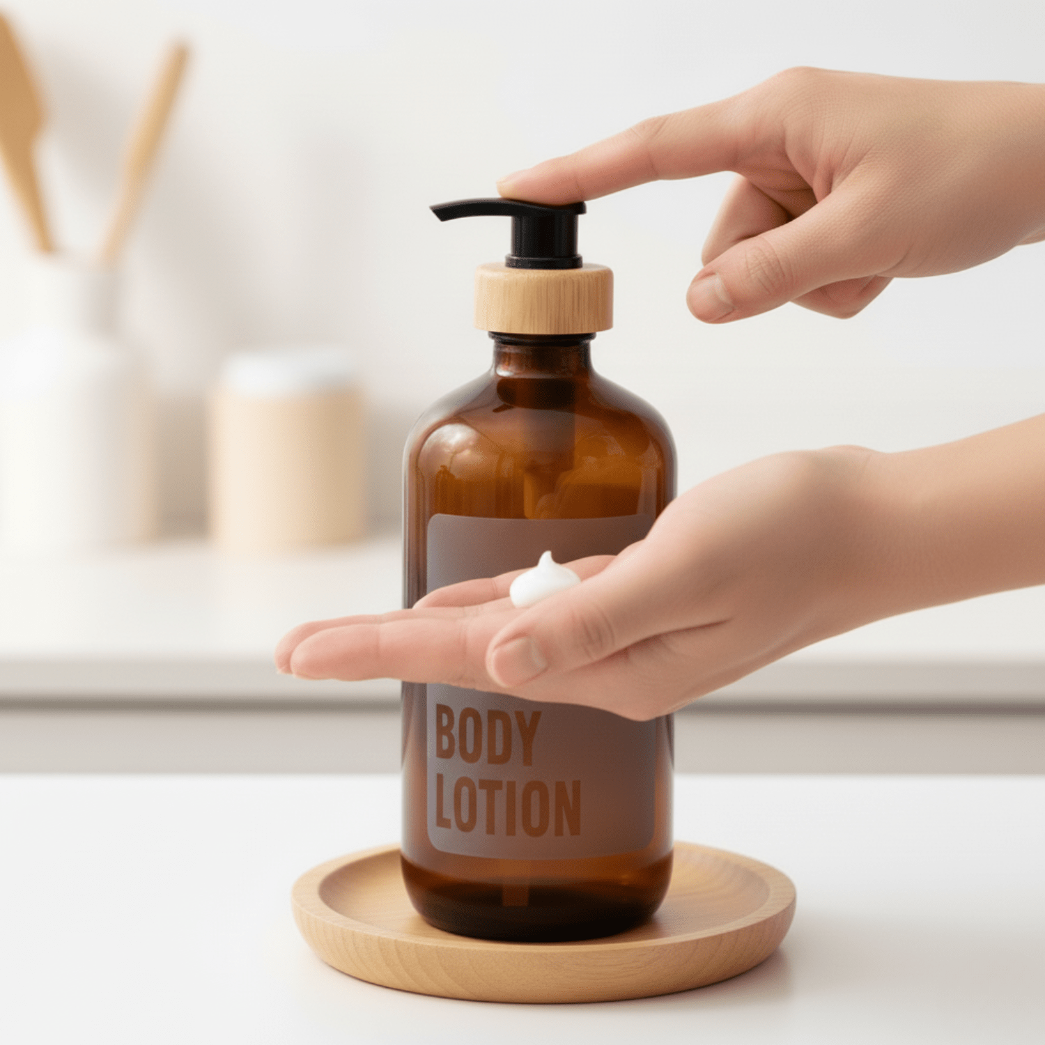 Body Lotion Glass Amber Bottle 500ml - Savvy & Sorted