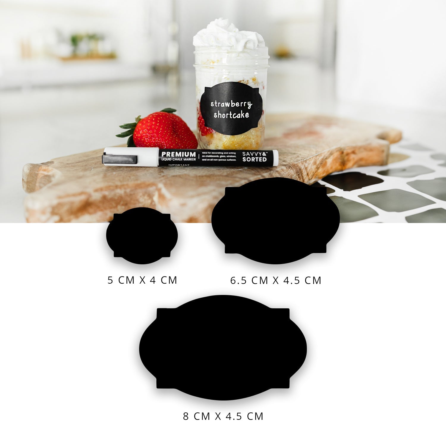 Chalkboard Labels with Chalk Marker Set - Savvy & Sorted
