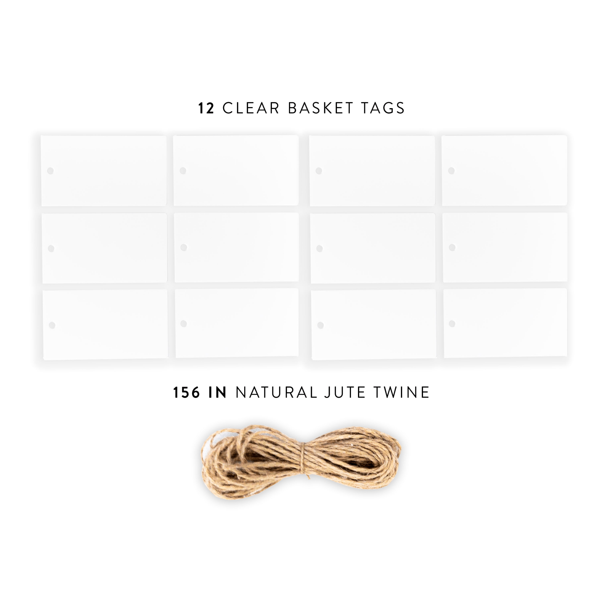 Clear Basket Tags - Savvy & Sorted