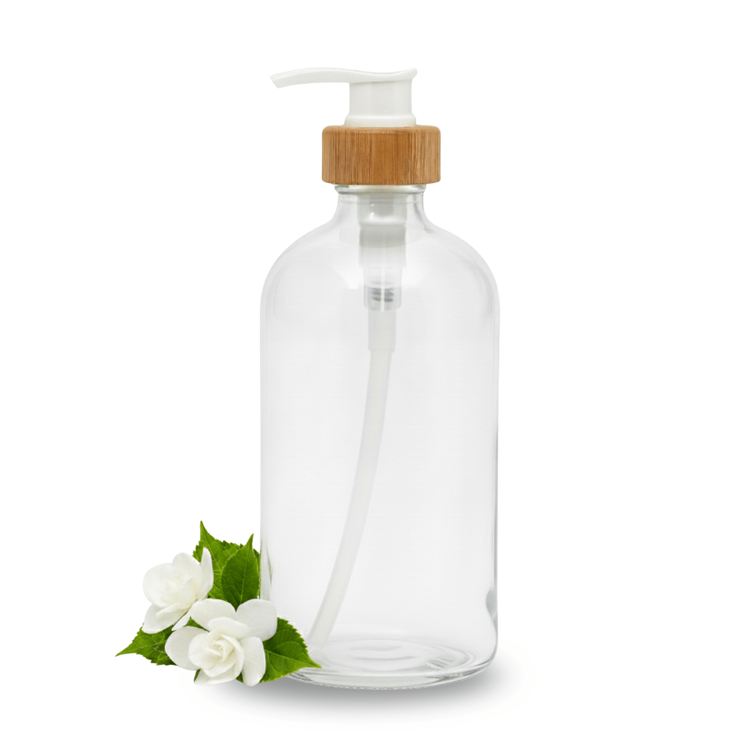 Clear Glass Bottle with Pump Dispenser 500ml - Savvy & Sorted