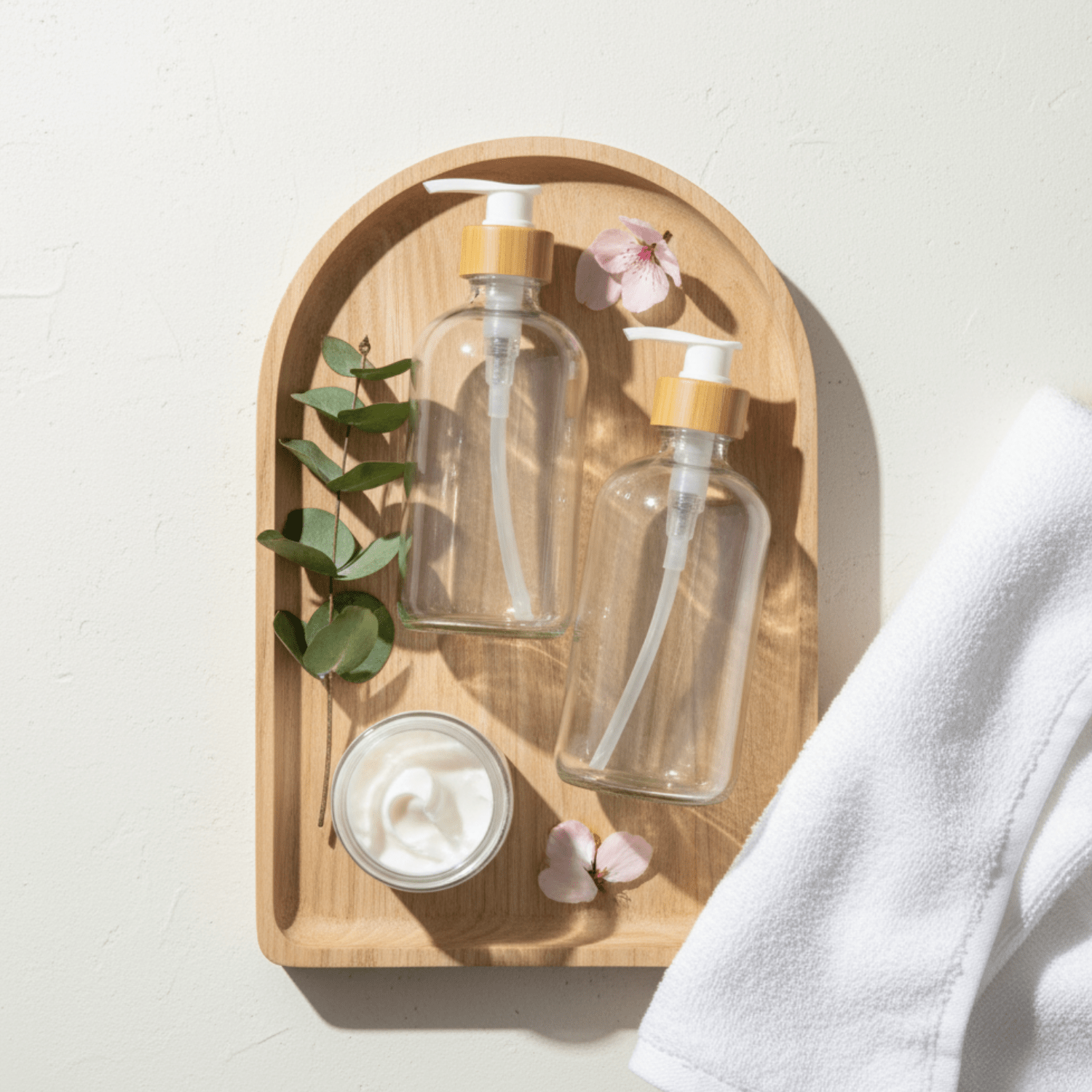 Clear Glass Bottle with Pump Dispenser 500ml - Savvy & Sorted