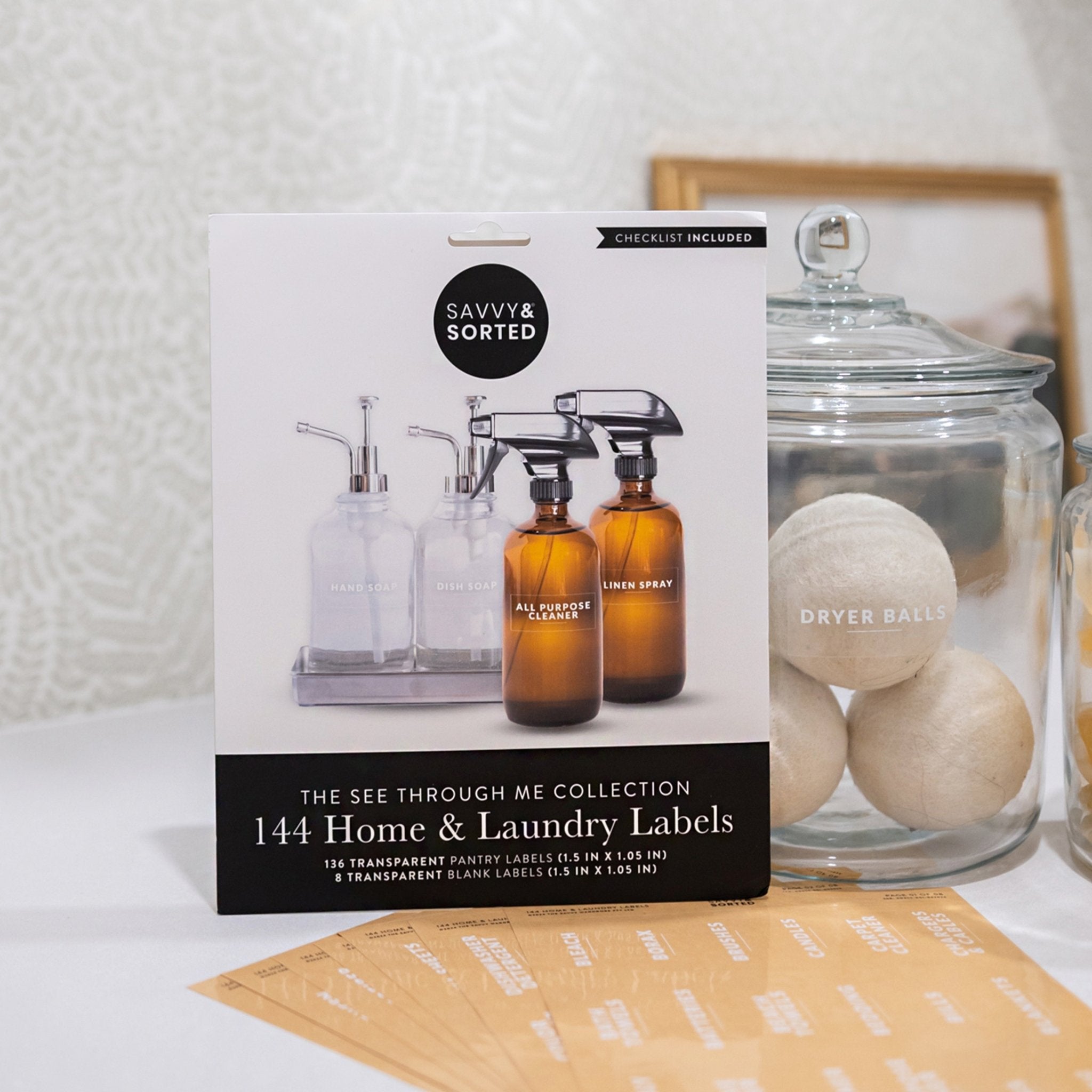 Clear Home & Laundry Labels - Savvy & Sorted