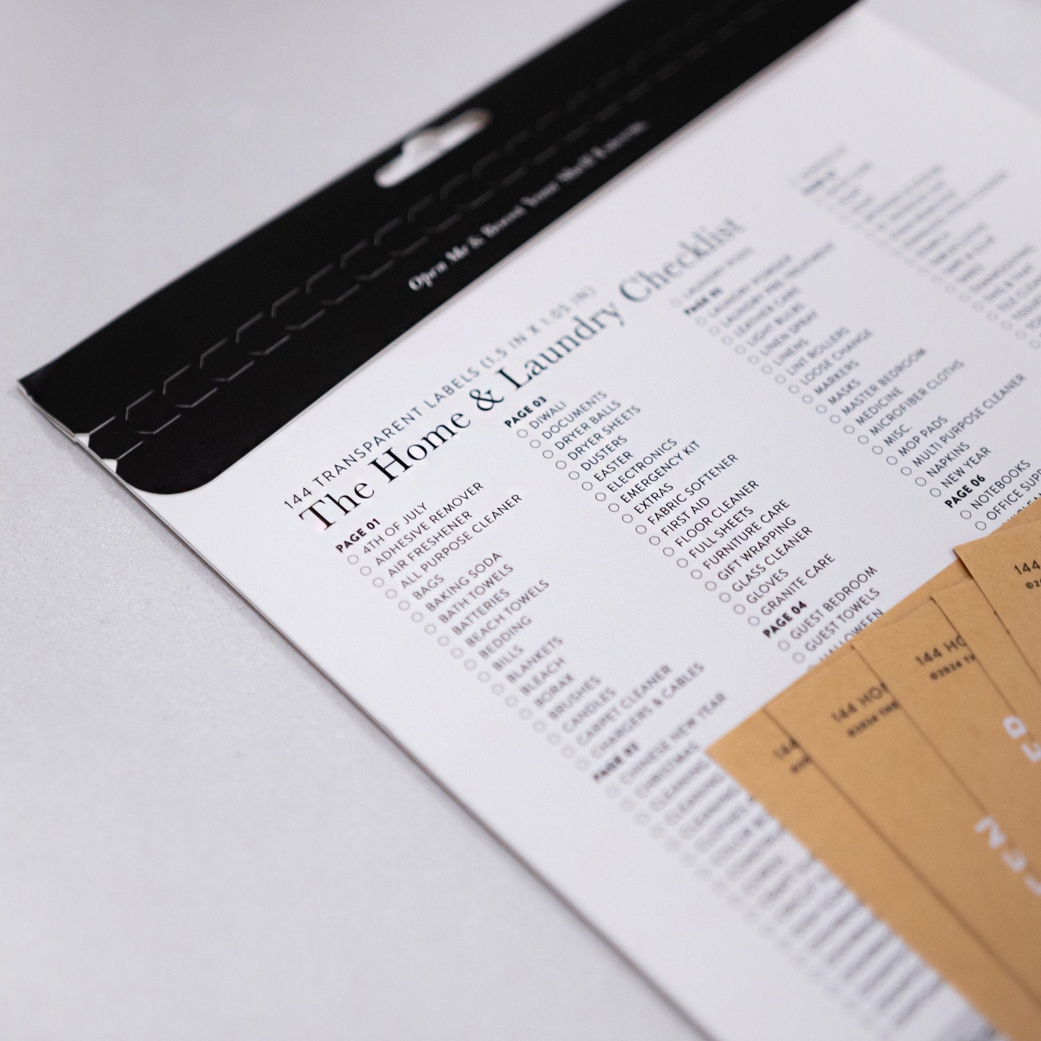 Clear Home & Laundry Labels - Savvy & Sorted