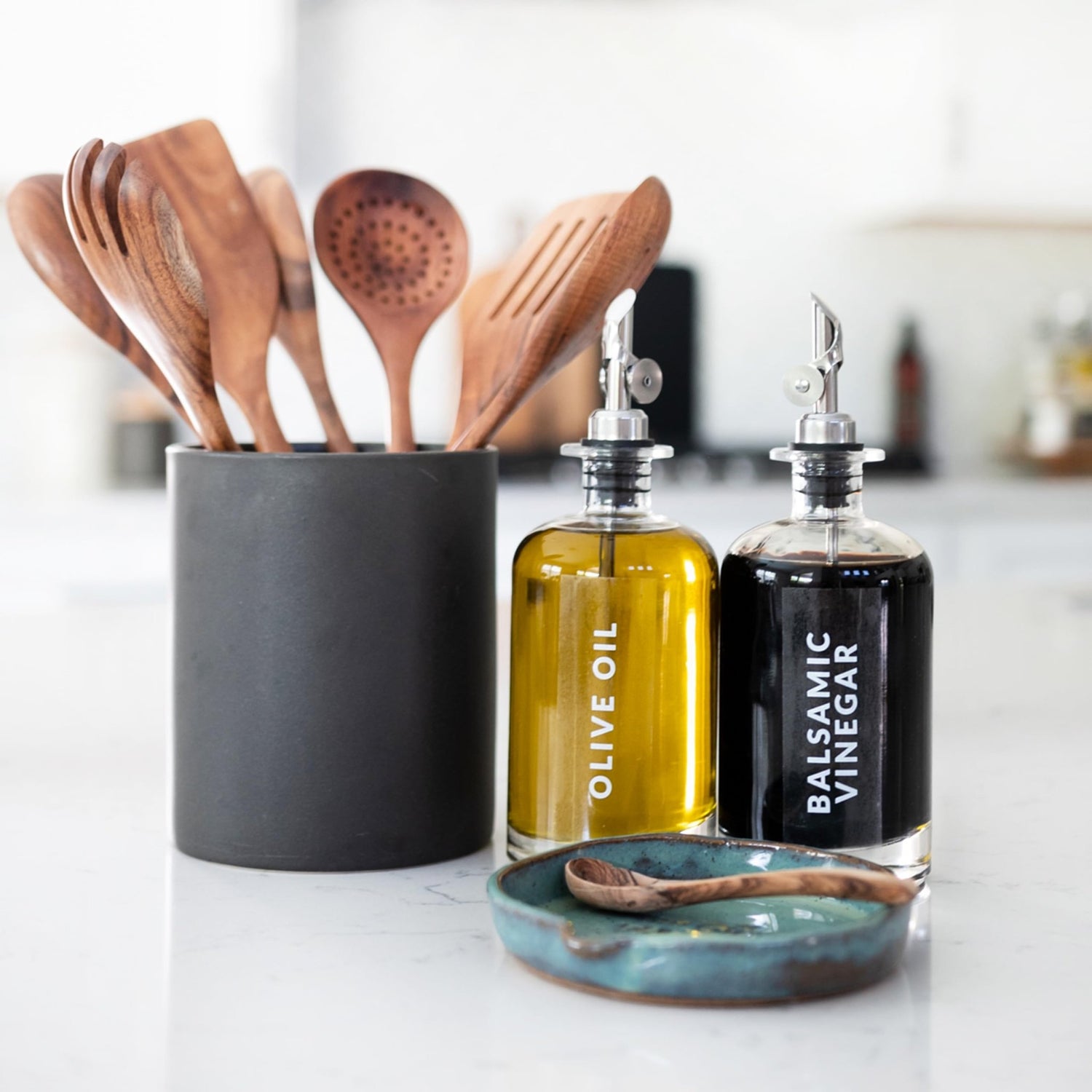 Clear Oil Vinegar Condiment Labels - Savvy & Sorted