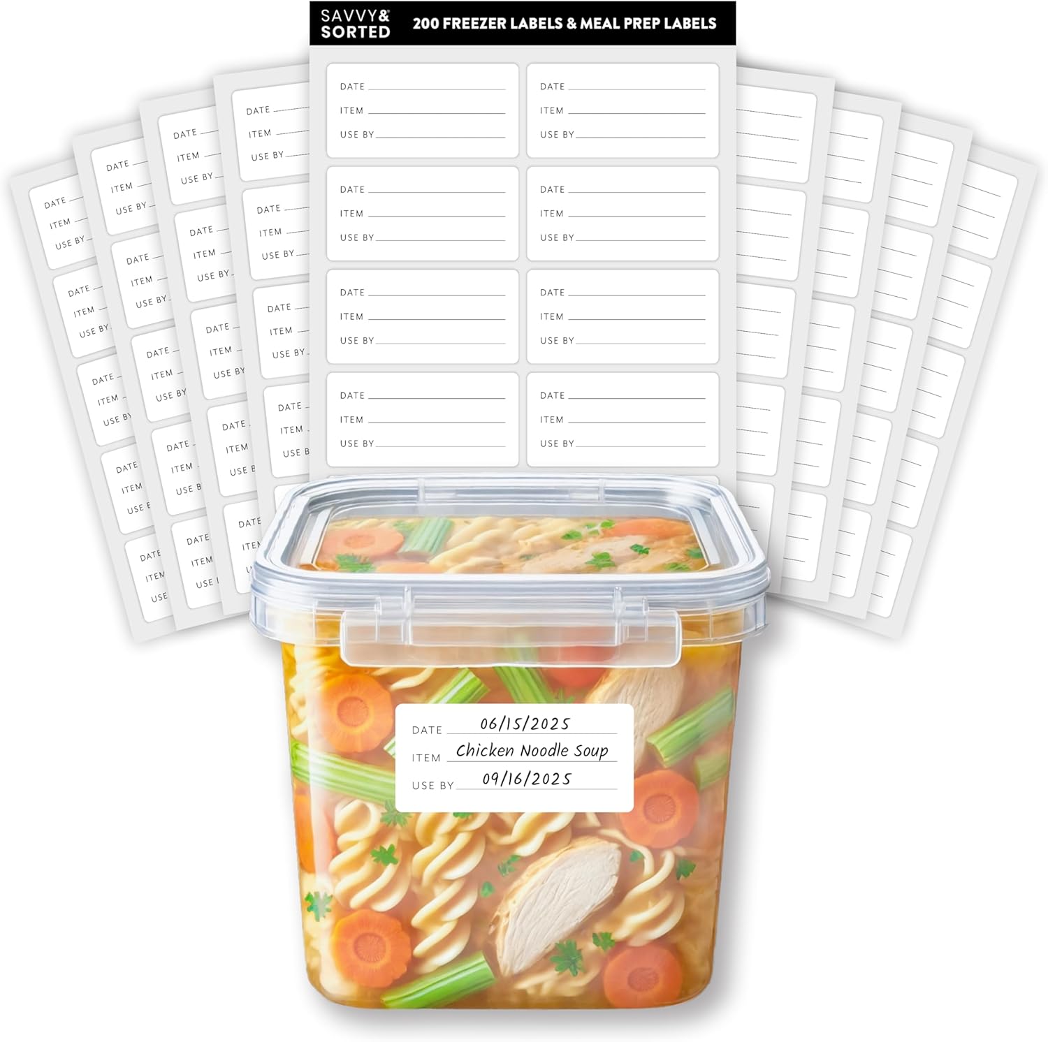 Meal Prep and Freezer Food Labels - Savvy & Sorted