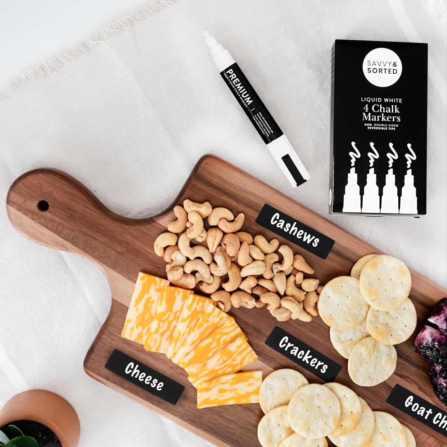 Medium White Chalk Markers - 6mm - Savvy & Sorted