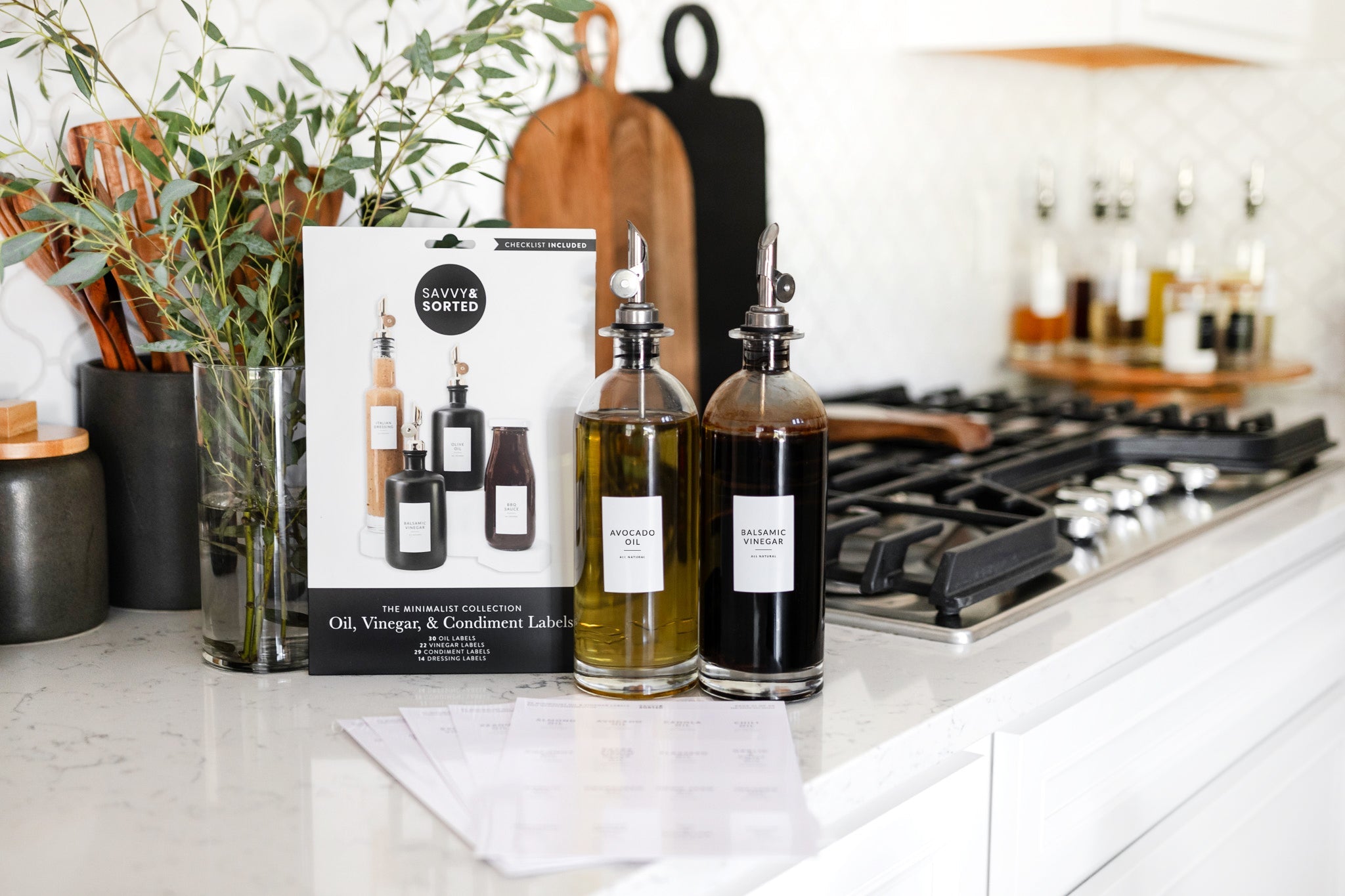 Minimalist Oil Labels - Savvy & Sorted
