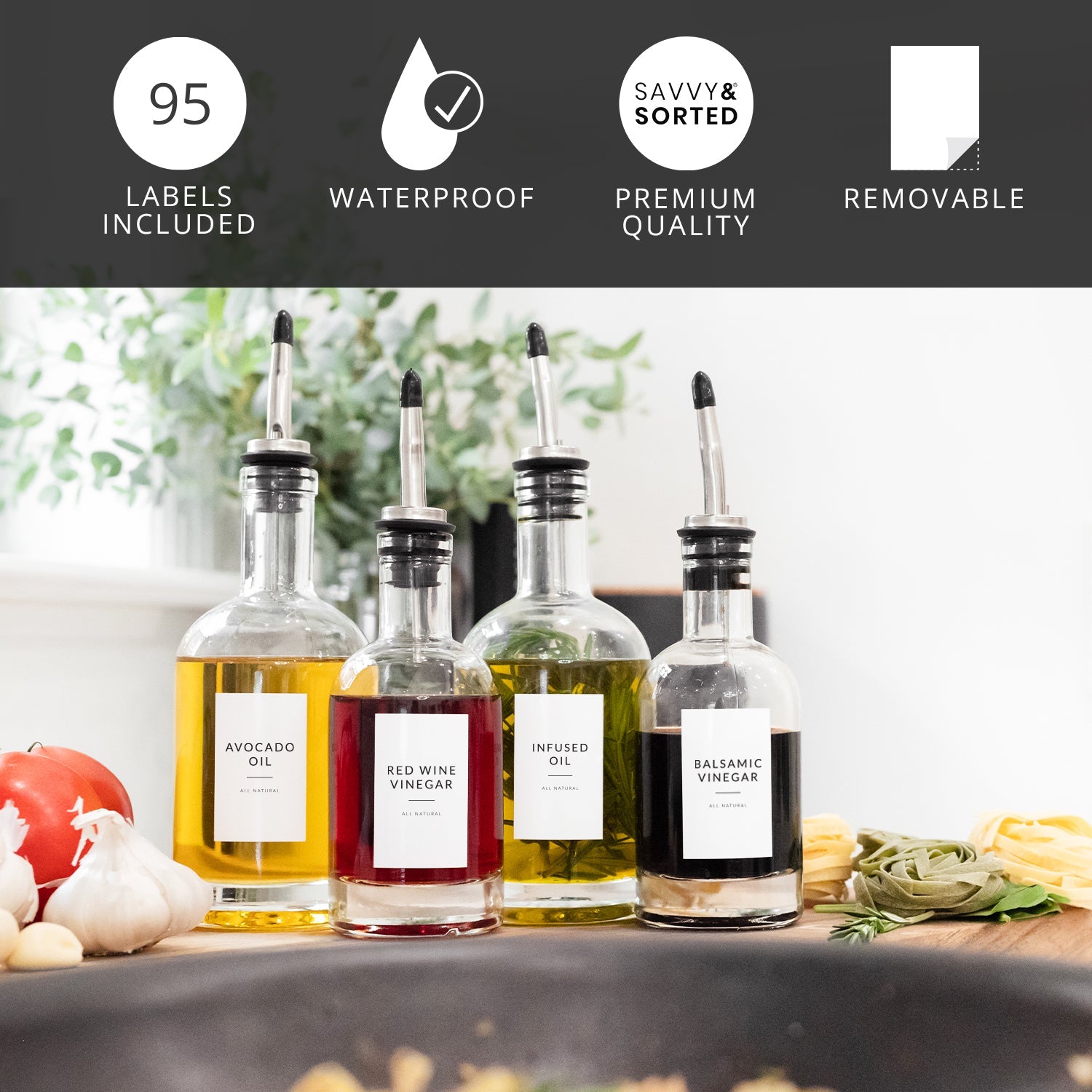 Minimalist Oil Labels - Savvy & Sorted