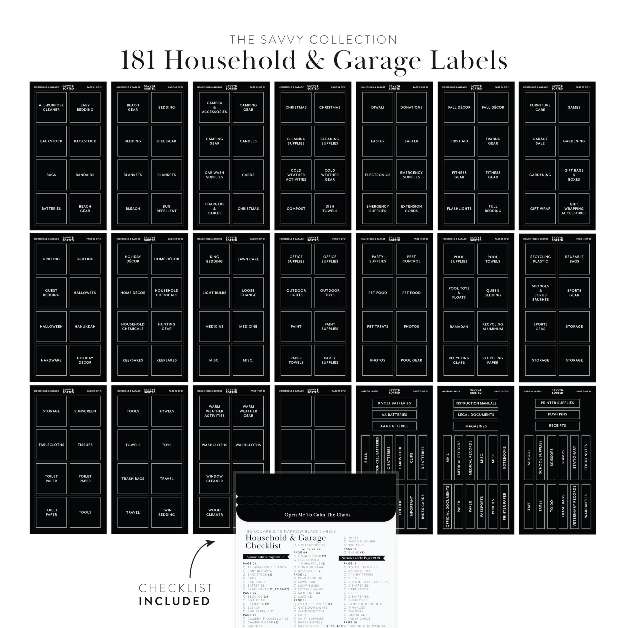 Organizing Labels for Storage Bins - Savvy & Sorted