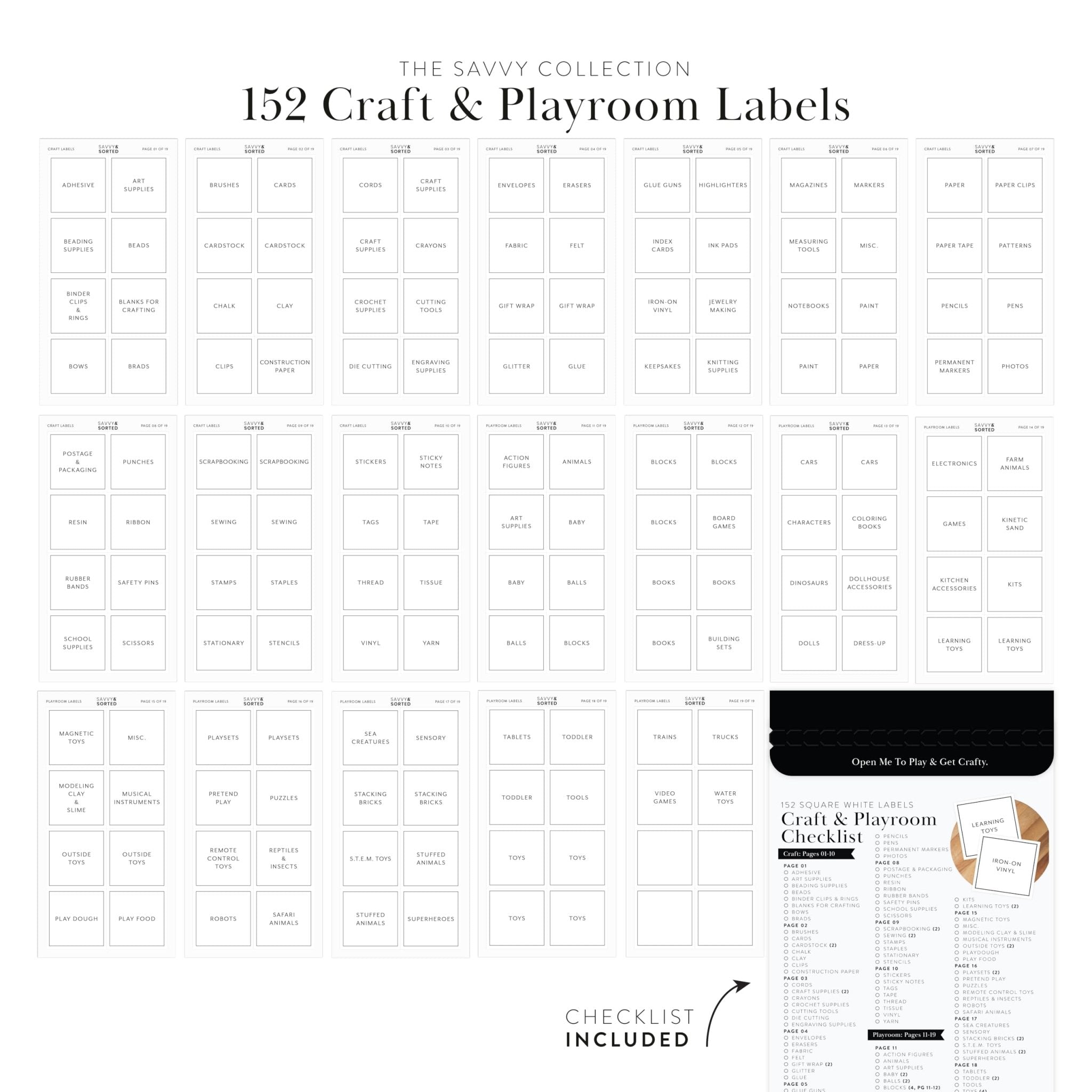 Organizing Labels for Storage Bins - Savvy & Sorted