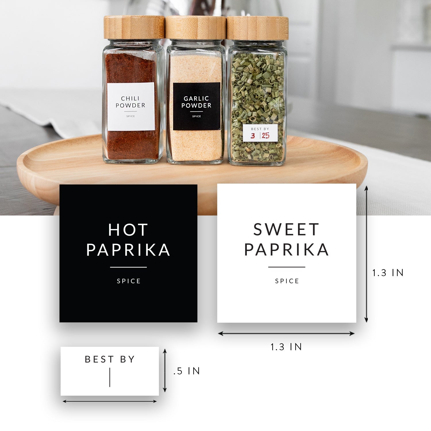 Square Spice & Expiration Labels Set - Savvy & Sorted