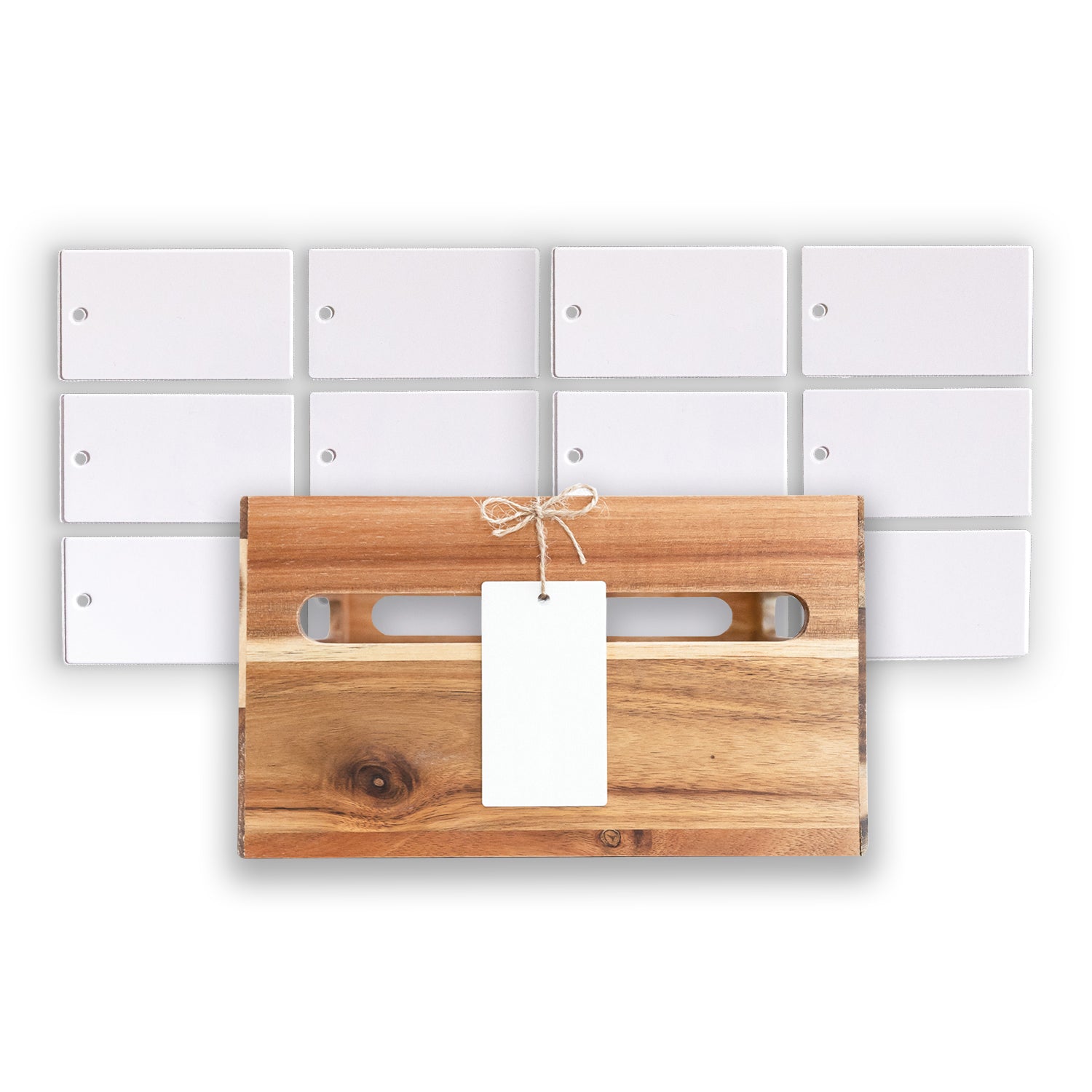 White Basket Tags - Savvy & Sorted
