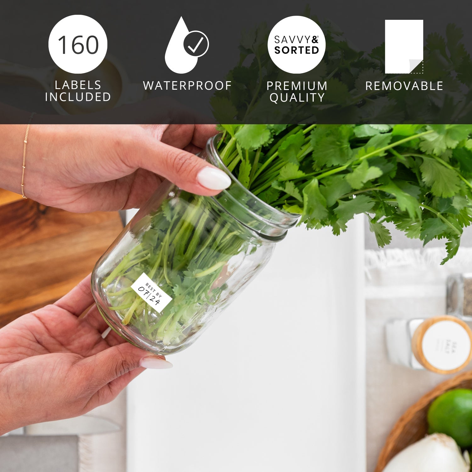 White Expiration Labels - Savvy & Sorted