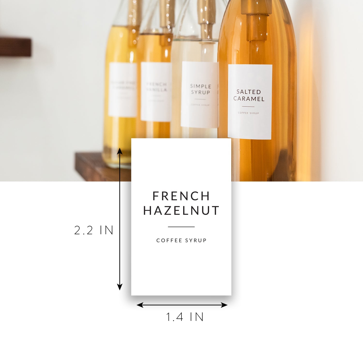 White Minimalist Coffee Station Labels - Savvy & Sorted