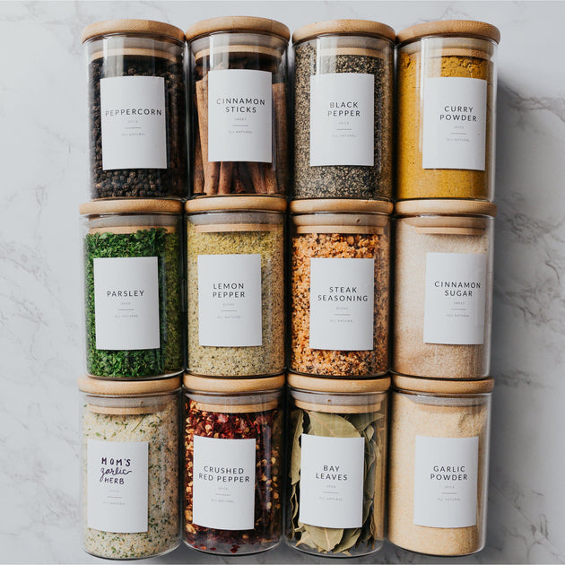 Natural Bamboo Spice Jars – Savvy & Sorted