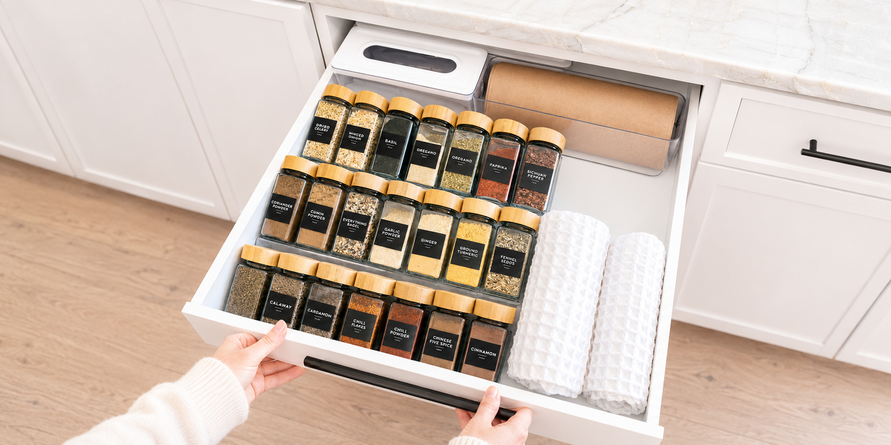 bamboo spice drawers and spice rack spice drawer organizer