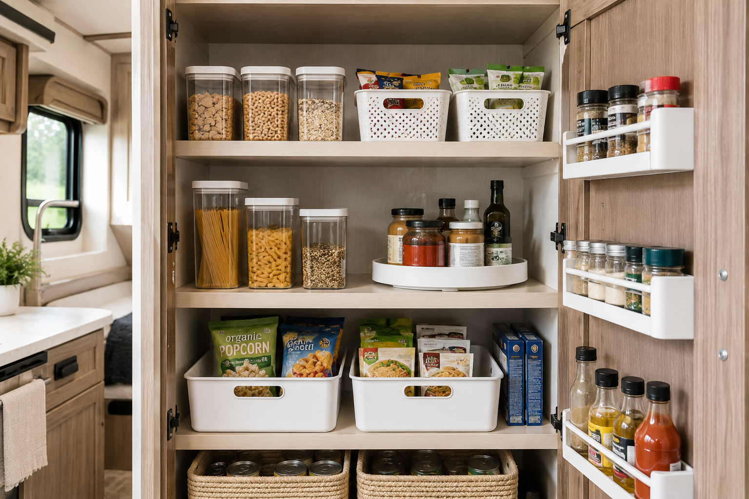 7 RV pantry storage ideas