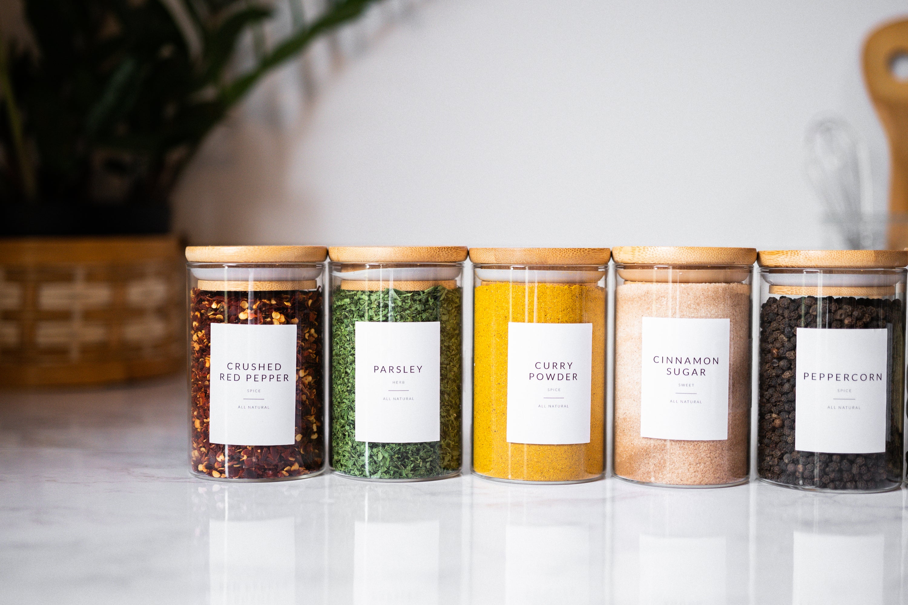Minimalist spice jar labels for pinterest worthy pantry organization