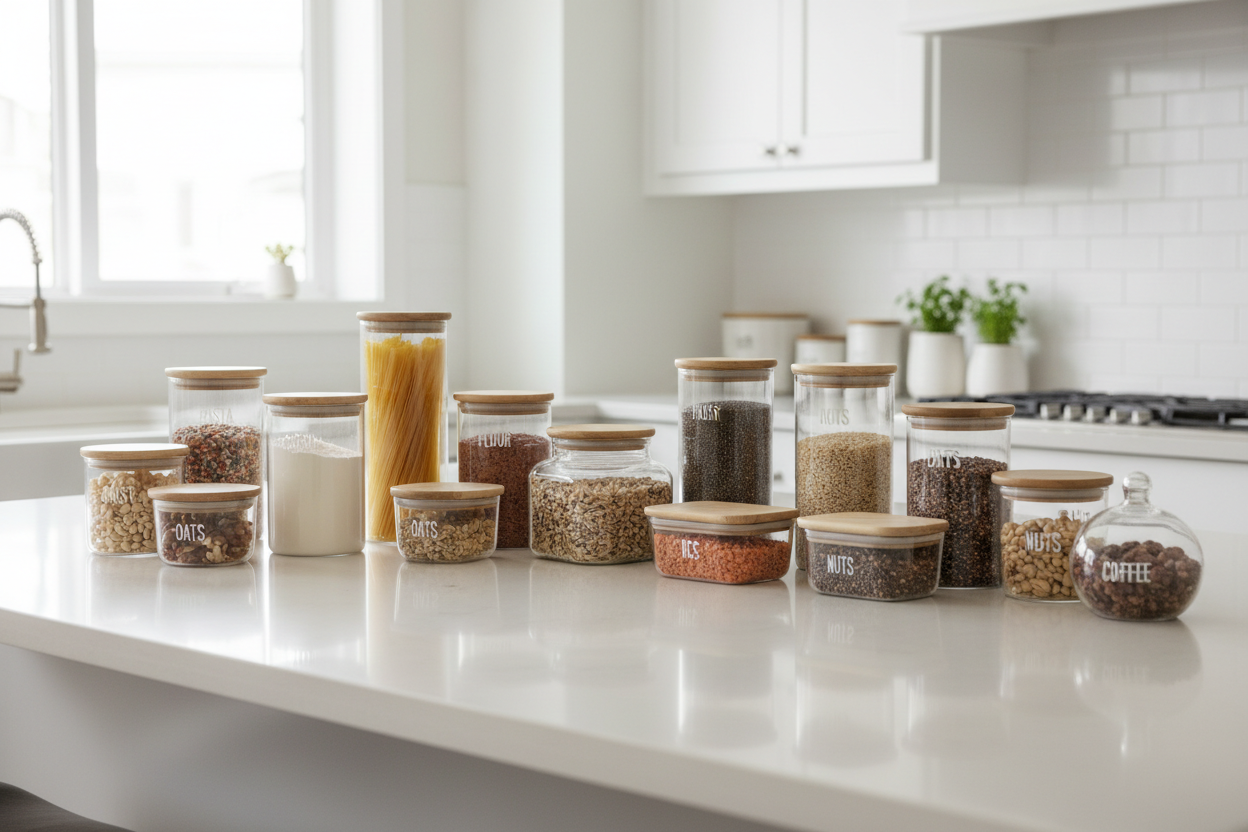 What are the benefits of glass storage jars?