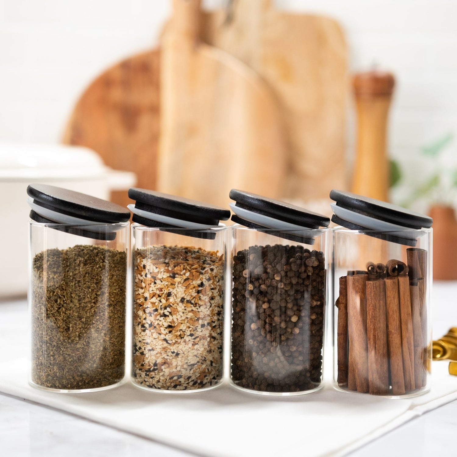 Bamboo Spice Jars - Savvy &amp; Sorted