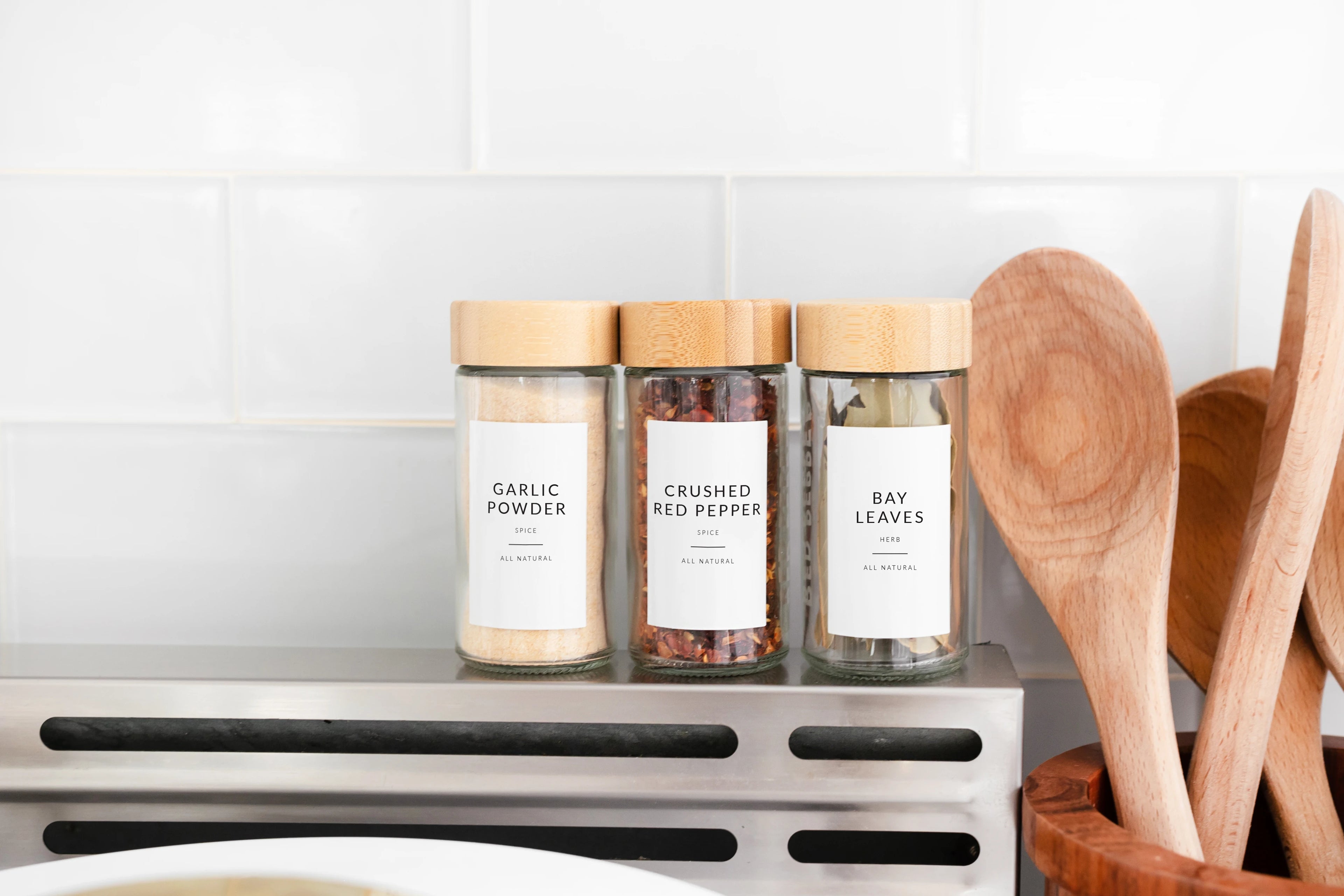 Preprinted spice jar labels