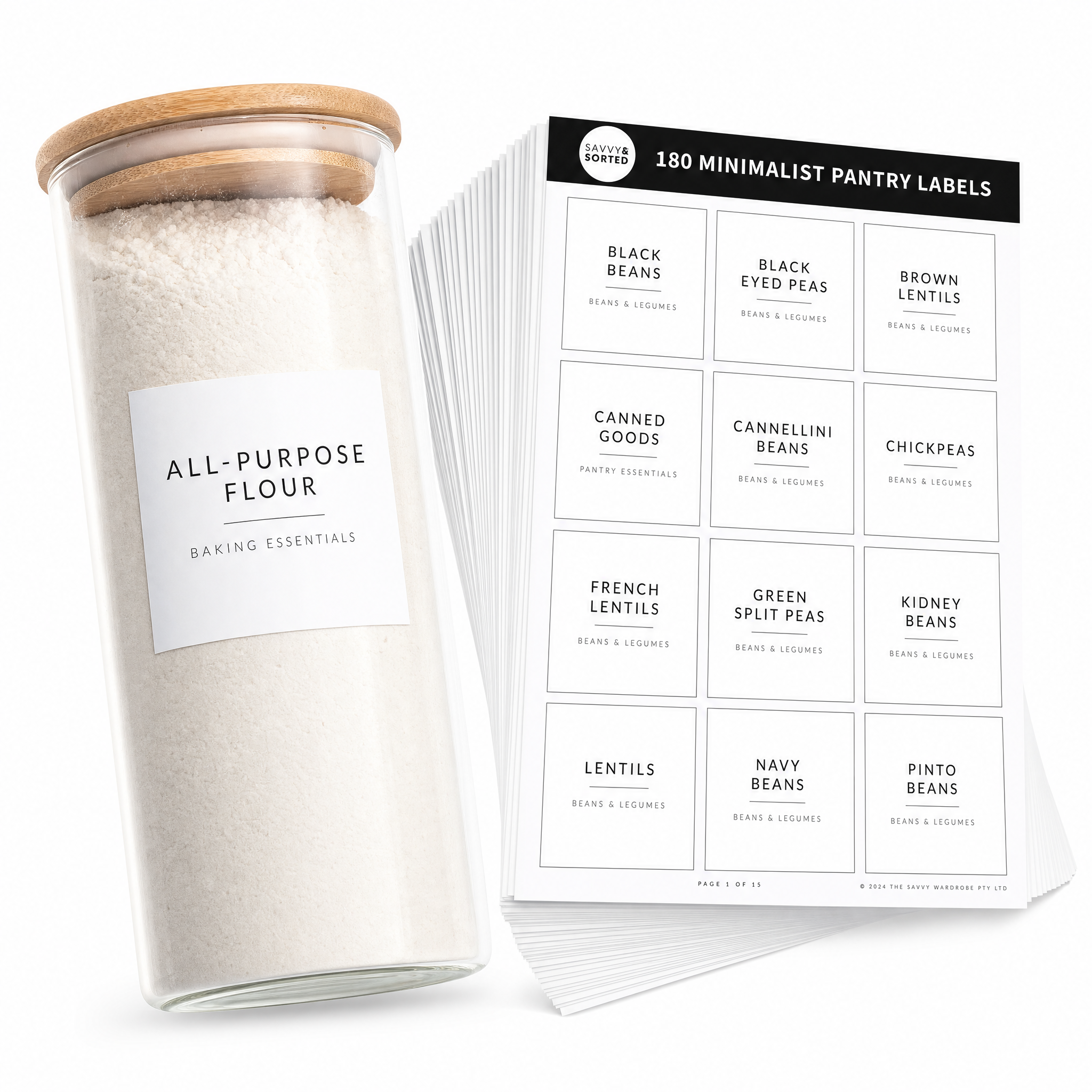 Minimalist Pantry Labels