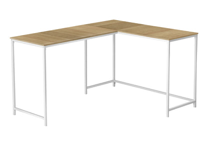 L-Shaped Corner Computer Desk with Contemporary Marble Look