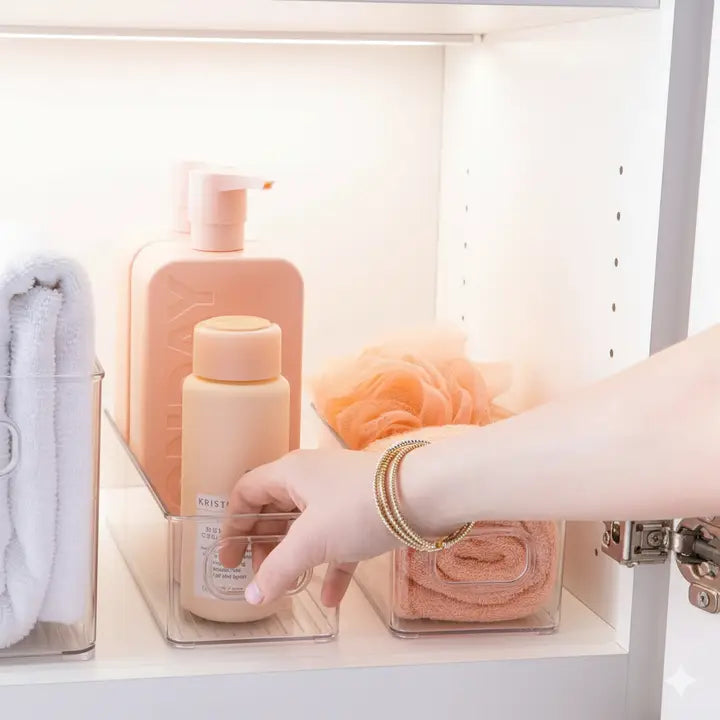 Clear Fridge and Pantry Storage Bins