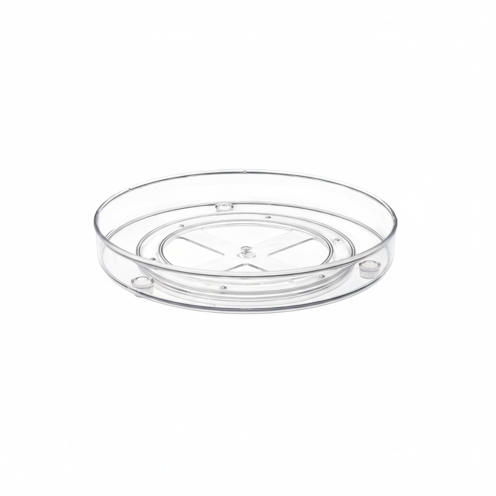 Clear Lazy Susan Turntable Rotates 360°