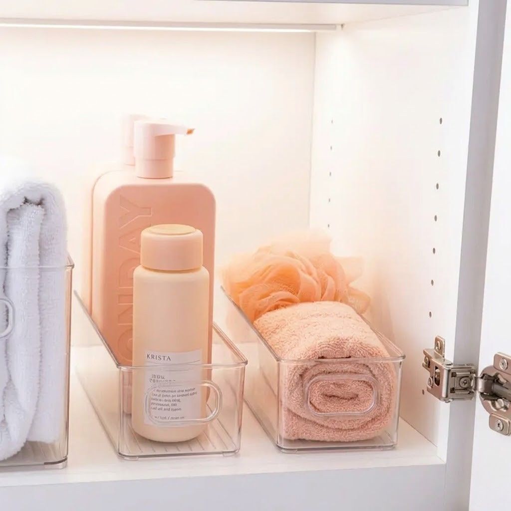 Clear Fridge and Pantry Storage Bins