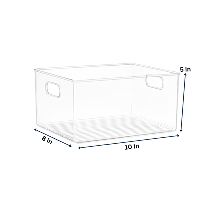 Clear Fridge and Pantry Storage Bins