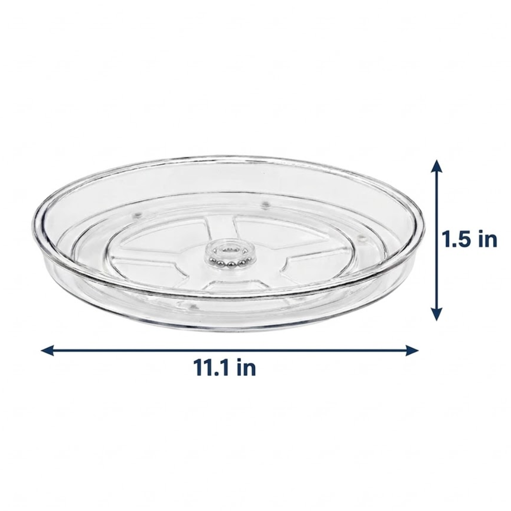 Clear Lazy Susan Turntable Rotates 360°