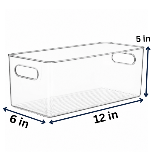 Clear Fridge and Pantry Storage Bins