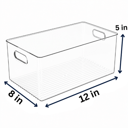 Clear Fridge and Pantry Storage Bins