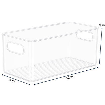 Clear Fridge and Pantry Storage Bins