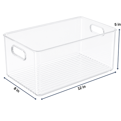 Clear Fridge and Pantry Storage Bins