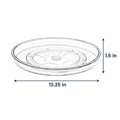 Clear Lazy Susan Turntable Rotates 360°