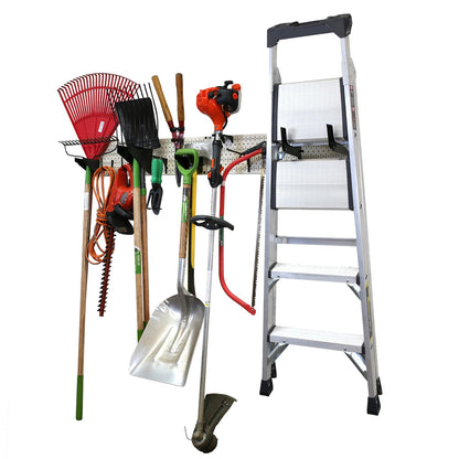 Garage Storage Lawn &amp; Garden Tool Organization Wall Organizer Rack - Pegboard with Accessories